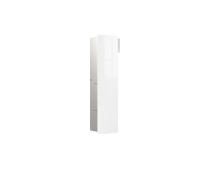 emco Module WC asis pure avec façade en verre et butée de porte gauche, encastré, 1 porte, 730 mm, blanc