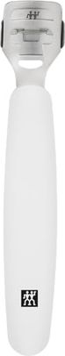 ZWILLING Hornhinna säkerhetshyvel (skarpt blad för borttagning av förhårdnader, ergonomiskt handtag, inkl. 10 dubbelsidiga ersättningsblad), Premium, Vit, 140 mm