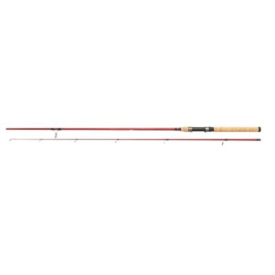 Berkley Kersenhouten spinhengel, lichtgewicht met kurken handvat - zoutwater en zoetwater spinhengel, spinhengels, roofdiervissen, Unisex, rood, 2,4 m | 15-40 g