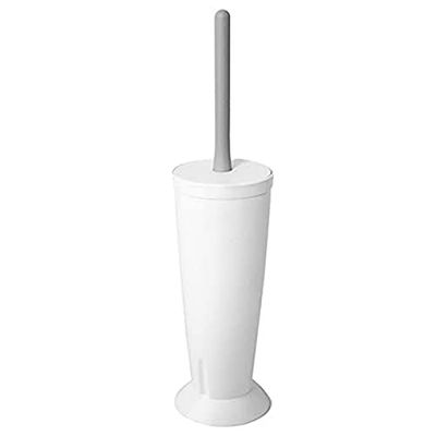 TATAY Brosse Toilettes WC | Matériaux Résistants | Brosse avec Support | Brosse Fixe et Durable pour une Bonne Hygiène | Nettoyage Facile | 14 x 14 x 40,5 cm – Blanc
