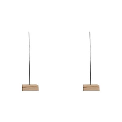 Powertex Artipistilos® Wooden Stand/Metal 7x7x30 cm - Natural/Black - Stands Creations (Pack of 2)