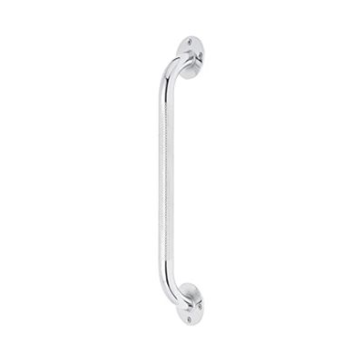 Medline Knurled Chrome 16” Grab Bar for Shower & Bathtub, Independence & Ease of Movement — for Elderly, Handicapped or Seniors, 300 lb. Capacity, 1 Bar
