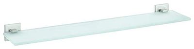 tesa® Deluxxe tablette en verre, adhésif, métal chromé finition brillante, design délicat, garanti inoxydable, 50mm x 600mm x 118mm