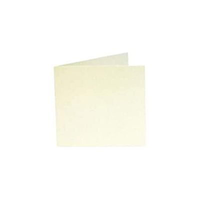 Clairefontaine 12986C - Paquet de 25 Cartes Doubles - Format Carré 11x11cm - 210g/m² - Coloris Ivoire Irisé - Cartons d'Invitation Evènements et Correspondance - Gamme Pollen - Papier Premium Lisse