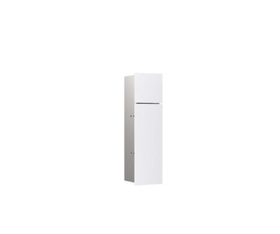 Emco Module WC asis Pure avec façade en Verre et butée de Porte Gauche, encastré, 600 mm, Blanc Alpin Mat