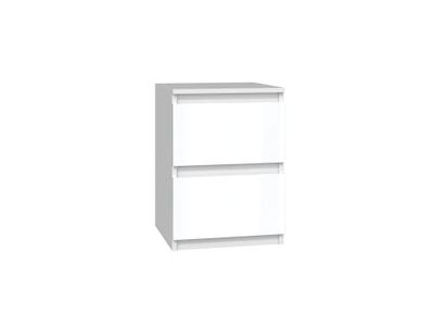 TOP E SHOP Topeshop M2 BIEL POŁYSK FRONT nightstand/bedside table 2 drawer(s) White