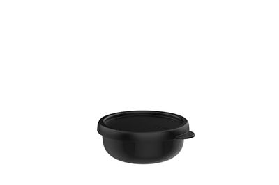 Mepal Contenitore per Microonde Lumina, Contenitori alimenti con coperchio adatti per frigo, freezer, forno a vapore e microonde, Contenitore plastica con coperchio, 250 ml, Nordic black