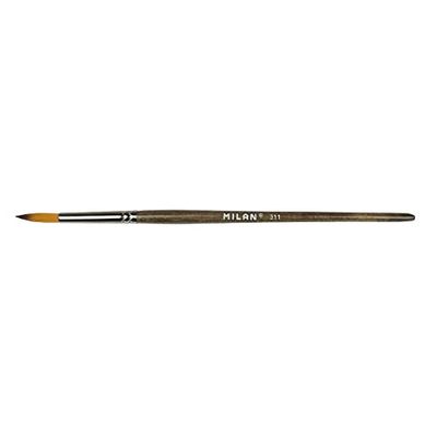 MILAN Synthetic Hair Brush Series 311 No. 2 (12 Units), Wood 36 EU, Colour, Ășnico