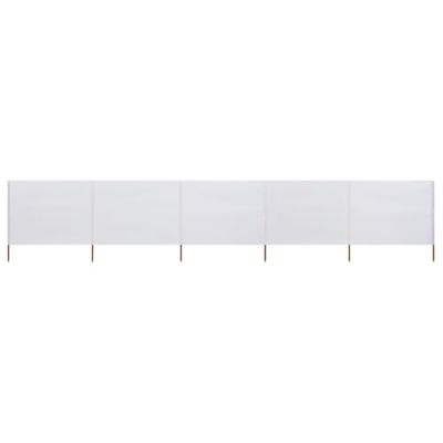 vidaXL Tissu pour Pare-Brise 5 Panneaux Blanc Sable 600 x 80 cm