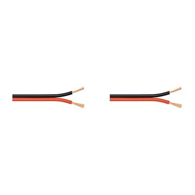 goobay 67730 Câble de Haut-Parleur Rouge/Noir CCA, 25 m Longueur de Câble (Lot de 2)
