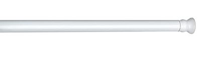 Wenko Barra para cortina de banho telescópica branca 110-185 cm, Ø 2 cm, alumínio, 2 x 2 cm, branco