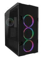 LC-Power 998B Midi Tower Svart, Transparent