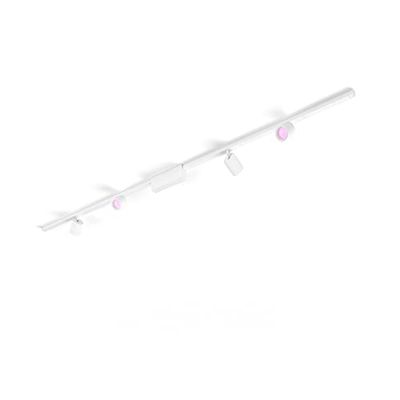 Philips Hue White and Color Ambiance, Perifo, Kit di Illuminazione a Binario, Kit con 4 Faretti, 22.4 W, Bianco