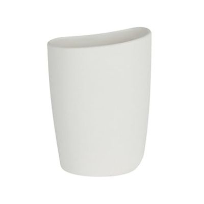 Spirella Etna tandborsthållare stengods vit höjd 12,5 cm x bredd 11 cm