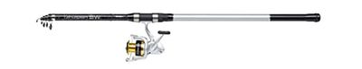 Mitchell Unisex Adult Tanager SW Surf Tele spinhengels en wielen Combo Set spinhengels Silver/Black, 4,20 m