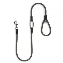 High5Dogs, Correa de Nailon Duradera para Perros, 140 cm, diseño Elegante y cómodo, Clip Resistente para una fijación rápida, Ideal para Paseos, Negro, 7 mm, Modelo Leisure Clic