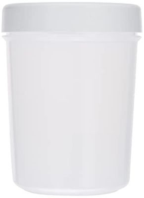 TATAY Food Storage, Airtight, 0.4L of Capacity, Screw Lid, BPA free, Suitable Microwave and Dishwasher, White. Measures: 8,5 x 8,5 x 11,1 cm