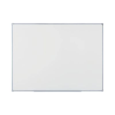 BoardsPlus Economy Lavagna Bianca Magnetica, Lavagna Cancellabile A Secco Con Cornice Grigio, 60 x 45 cm