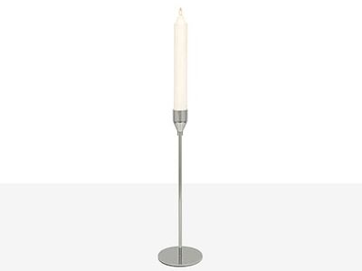 PORTAVELA LISO METAL PLATEADO