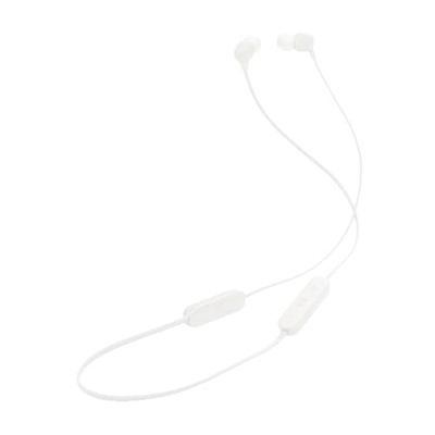 JBL Tune 135BT - Auriculares inalámbricos Bluetooth con micrófono de 3 Botones, Mando a Distancia y Cable Plano, Color Blanco