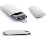 Accessory Master Lederen pull-tab beschermhoes voor Samsung Galaxy Trend lite S7390 wit