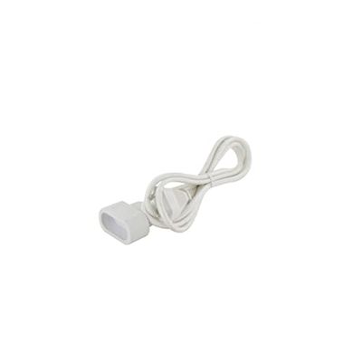 Rallonge textile blanche avec fiche blanche - 1,5M
