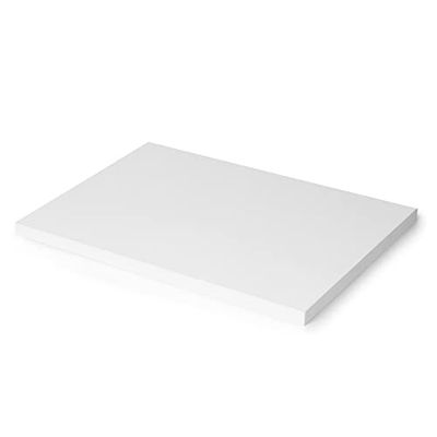 Emuca - Houten Tafelblad voor Eettafel, Keukentafel of Bureau, 1150x750mm, Wit hout, Duurzaam & Milieuvriendelijk, Wit