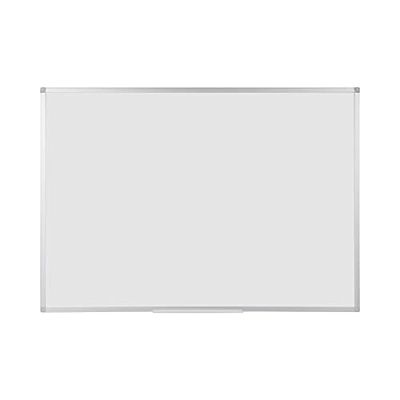 BoardsPlus - Lavagna Magnetica, Cancellabile A Secco, Con Cornice Sottile In Alluminio Anodizzato, Superficie In Acciaio Laccato, Bianco, 105 x 75 cm