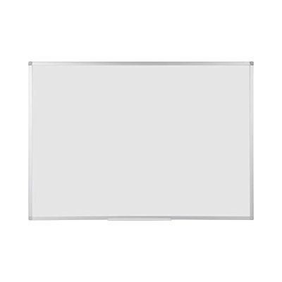 BoardsPlus - Lavagna Magnetica, Cancellabile A Secco, Con Cornice Sottile In Alluminio Anodizzato, Superficie In Acciaio Laccato, Bianco, 105 x 75 cm