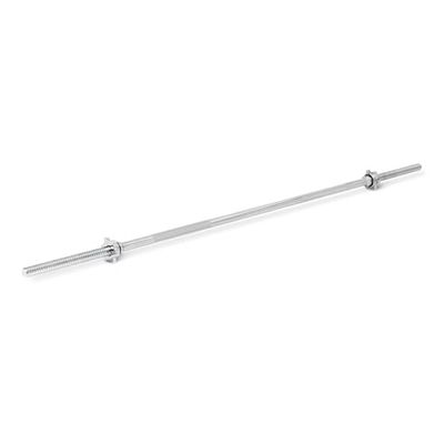 Amazon Basics Barra de Mancuerna Recta Estándar de 152,4cm, 2,5cm de Diámetro, Cromada