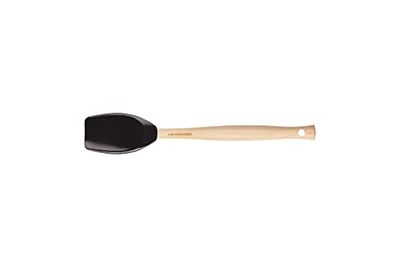 Le Creuset Espátula/cuchara de cocina Craft, 29 cm, Silicona, Negro Onyx, 42104291400000