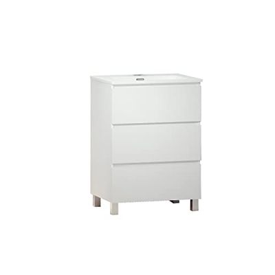 Baikal Mueble de Baño TRIX, Distribución de 3 cajones, con Patas. Melamina 16mm. Distintas Medidas y Acabados Disponibles. Mueble MONTADO