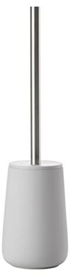 Zone Denmark, Nova Brosse WC en Porcelaine avec revêtement Doux au Toucher, Acier, Gris Clair (Gris Clair)