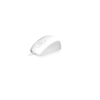 ICY BOX KeySonic Waterproof Silicone Mouse with Touch Sensor for Scrolling IP68 with USB Cable (1.8 m) KSM-5030M-W