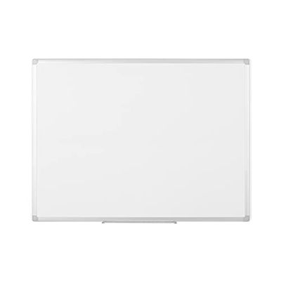 Bi-Office Lavagna Bianca Earth, Lavagna Ecologica Magnetica, Superficie In Acciaio Smaltato, Magnetica ed Cancellabile a Secco Con Cornice In Alluminio, 120 x 90 cm