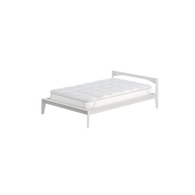 Italian Bed Linen FANCY Topper with Elastic Bands, White, Single 80 x 195 cm