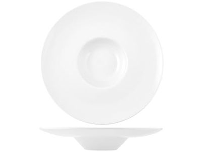 H&H 8720433 Pasta Bowl, Porcellana, Bianco, 33 cm