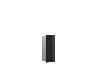 Emco asis Pure (façade en Verre) module de Brosse WC – Modèle encastré, Noir, 435mm