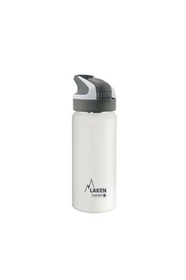 Laken herbruikbare thermische fles top van roestvrij staal met automatische dop en veiligheidssluiting, 500 ml, wit