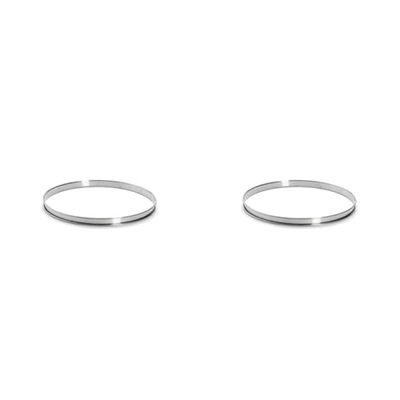 DE BUYER - Cercle à Tarte Rond en INOX à Bord roulé - Diamètre 22 cm, Hauteur 2 cm - 3091.22N (Lot de 2)