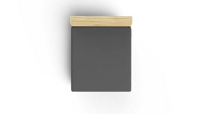 Premium Ranforce Single XL Fitted Sheet, 100% algodón, 100 x 200+40 cm, Color Antracita, Suave, Durable, dormitorios acogedores