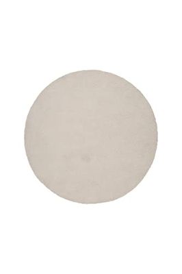 Teddy - Tappeto rotondo in poliestere, 200 x 200 cm, colore: Bianco