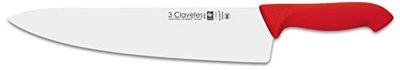 3 claveles Couteau Cuisinier Proflex de 30, Acier Inoxydable, Rouge, 44 x 9 x 2 cm
