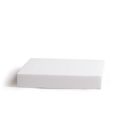 DECORA 0173948 POLYSTYRENE Vierkant 20X20X5H CM, Polistirolo, Gebroken Wit