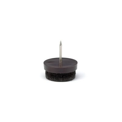 Pattino scorrevole in feltro 20 mm, marrone, ideale per proteggere superfici e ridurre il rumore durante lo spostamento di mobili.