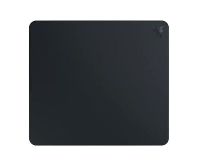 Razer Atlas härdat glas spelmusmatta: Ultraslät mikroetsad yta – smuts- och repbeständig – halkfri bas – tysta musrörelser – svart