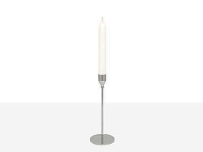 PORTAVELA LISO METAL PLATEADO