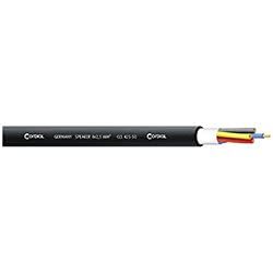 Cordial - Cavo per Altoparlanti Multicore 4 x 2,5 mm² Nero 100 m Alta Flessibilità e Conduzione Elevata (CLS 425‑50)