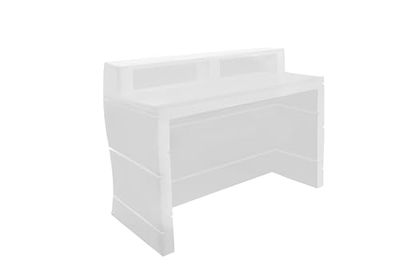 Kloris Bancone Bar Reception Desk Postazione Lavoro polietilene con piano in plexiglass. Made in Italy cm 145x72.5x110 h