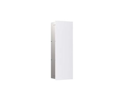 Emco Asis Pure Module de Brosse WC avec façade en Verre I Armoire encastrable pour Salle de Bain Blanc Alpin Mat